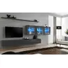 Paris Prix Meuble TV Mural Design "Switch XVII" 340cm Gris
