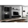 Paris Prix Meuble TV Mural Design "Switch VI" 330cm Noir & Gris