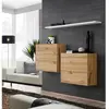 Paris Prix Lot de 2 Blocs & Etagère Switch SBI 130cm Naturel & Blanc