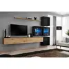Ensemble mural - AC-DÉCO - Switch XIX - 4 portes - Bois et noir