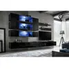 Paris Prix Meuble TV Mural Design "Fly XI" 320cm Noir