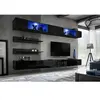 Ensemble mural - AC-DÉCO - FLY I - 2 rangements LED - 2 meubles TV - Noir