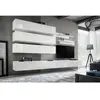 AC-DÉCO Ensemble mural - FLY J - 3 rangements - 2 meubles TV - 2 étagères - Blanc