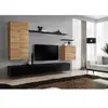 AC-DÉCO Meuble TV Mural Design "Switch II" 270cm Naturel & Noir