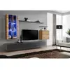 Assmann Electronic Meuble TV Mural Design "Switch XII" 270cm Naturel & Gris