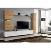 Assmann Electronic Meuble TV Mural Design "Switch VIII" 280cm Naturel & Blanc
