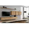 Meuble TV Mural Design "Switch VII" 340cm Naturel