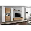 Paris Prix Meuble TV Mural Design "Switch VI" 330cm Blanc & Naturel