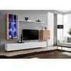 Assmann Electronic Meuble TV Mural Design "Switch XII" 270cm Naturel & Blanc