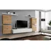 Ensemble mural - AC-DÉCO - Switch IV - Blanc - Bois - 2 portes - 3 compartiments