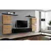 Paris Prix Meuble TV Mural Design "Switch IV" 320cm Naturel & Noir