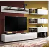 Paris Prix Meuble TV Design "Silk" 240cm Blanc & Naturel
