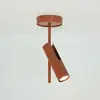 SIGMA Spot pour plafond Leda 1, rouge brique, à 1 lampe, hauteur 34 cm