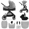 Kinderkraft Poussette multifonctionnelle 3 en 1 VESTO 2 gris
