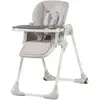 KinderKraft Chaise haute bébé YUMMY Plateau réglable Tablette amovible Roulettes - Gris