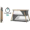 Kinderkraft SOFI Lit de voyage 2 en 1, Pliable, Solide et haut de gamme, Gris