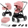 Poussette combinée Kinderkraft Nea Ash Pink