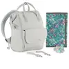 Kinderkraft Sac à langer dos TREASUREPACK gris/nature vibes
