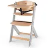 Kinderkraft Chaise haute enfant évolutive Enock bois wooden grey