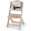 Kinderkraft Chaise haute enfant évolutive ENOCK coussin bois gris