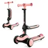 Kinderkraft Draisienne enfant et trottinette à trois roues HALLEY rose