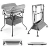 Kinderkraft Baignoire avec table à langer sur structure BUBBLY gris