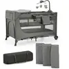 Kinderkraft Lit pliable 3 en 1 JOY 2 avec accessoires Gris