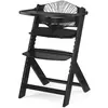 Kinderkraft Chaise haute enfant évolutive ENOCK bois black, coussin