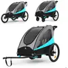 Kinderkraft Remorque Vélo Enfant 3en1 NAVA bleu
