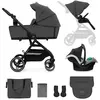Kinderkraft Poussette trio combinée 3en1 YOXI Moonlight Grey