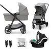 Kinderkraft Poussette trio combinée 3en1 Newly Mink Pro Moonlight Grey