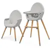 Kinderkraft Chaise haute enfant évolutive 2en1 FINI 2 grey