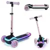 Kinderkraft Trottinette à trois roues à LED RAKET rose