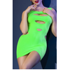 Chilirose Robe ajourée CR4621 vert fluo