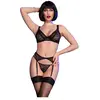 Ensemble Quatre Pièces Sensuel de Lingerie CHILIROSE - L