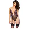Body Sensuel avec Porte-Jarretelles et Entrejambe Ouvert CHILIROSE - L