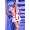 Chilirose Costume Infirmière Spécialisée 6 Pièces Blanc & Rouge