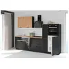 Cuisine complète AYA - Décor noir - L 280 x P 60 x H 214 cm - Plan de ...