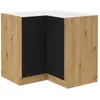 Cuisinier Meuble bas d'angle - MODENA - 89 x 89 cm - Chêne artisan et ...
