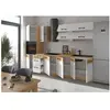 ROCK - Cuisine complète - Mélaminé chêne Lancelot et Blanc brillant - ...