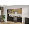 Cuisinier Cuisine complete - MODENA - 260 cm - Chene artisan et noir mat