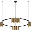 Eko-Light Suspension Genesis, aluminium, noir/or, 10 x GU10, Ø 60 cm
