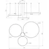 Milagro Lighting Suspension LED Saturno, dorée, à 3 lampes, métal, 4 0...