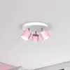 Eko-Light Cloudy plafonnier circulaire à trois lampes rose