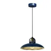 Eko-Light Suspension Felix, bleue/dorée, à 1 lampes