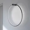 Applique de salle de bain cercle noir Ø80cm Saturno LED 46W Milagro
