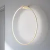 Applique de salle de bain cercle doré Ø80cm Saturno LED 46W Milagro