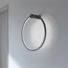 Applique de salle de bain cercle noir Ø50cm Saturno LED 25W Milagro