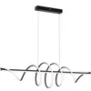 Eko-Light Suspension LED Twist, plastique noir, 30 W, longueur 110 cm