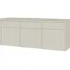 SELSEY Buffet à trois portes - EVO - 154 cm - avec tiroirs - suspendu - crème